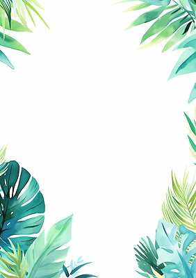 JPG 식물 디자인 여유 백그라운드 잎 일러스트 자연 열대 수채화 풍경 장식 초록색 공간 신선 생태계 식물원 생동감 자연물 국내일러스트 AI일러스트 AI콘텐츠 감정 컬러 파일형식