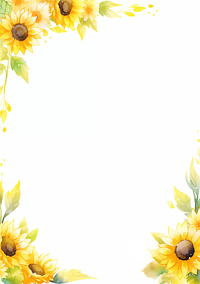 JPG 식물 디자인 꽃 예술 컬러 백그라운드 일러스트 자연 해바라기 풍경 그래픽 장식 초록색 여름 노란색 테두리 화사함 조화 뷰티풀 생동감 국내일러스트 AI일러스트 AI콘텐츠 계절 컨셉 생태계 파일형식