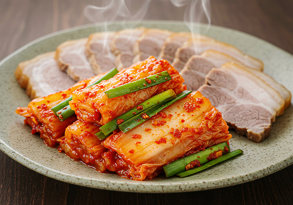 JPG 편집이미지 전통 한식 재료 김치 육류 요리 식사 신선 맛 저녁 상추 배추 매움 건강식 편집실사 AI포토 AI콘텐츠 음식 컨셉 채소 식재료 야간 CG 파일형식