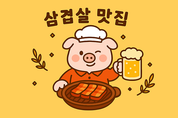 캐릭터 라이프스타일 디자인 한식 일러스트 맥주 돼지고기 요리 귀여움 축제 식사 모임 포근함 밥상 즐거움 삼겹살 팬시 맛집 색감 일러캐릭터 AI파일 감정 음식 컨셉 탁자 주류 육류 생활 감각 파일형식 벡터