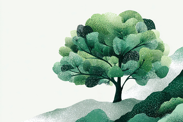 JPG 나무 식물 디자인 여유 예술 컬러 일러스트 자연 생명 산 풍경 연필 갈색 평화 그리기 스케치 질감 아크릴 국내일러스트 AI일러스트 AI콘텐츠 감정 컨셉 모션 재질 학용품 미술 필기구 생태계 파일형식