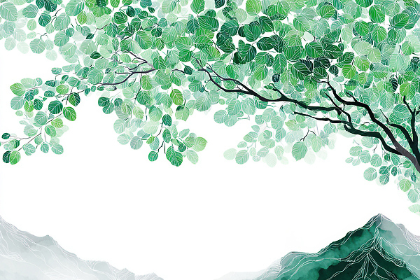 JPG 나무 지구 여유 잎 일러스트 자연 하늘 생명 산 한국 풍경 잔디 초록색 태양 환경 숲 조경 부드러움 뷰티풀 경관 차분 국내일러스트 AI일러스트 AI콘텐츠 자연요소 식물 감정 아시아 컬러 컨셉 감각 생태계 파일형식
