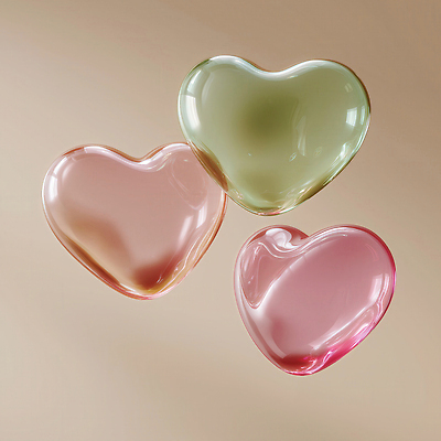 JPG 모양 편집이미지 디자인 감정 예술 컬러 백그라운드 하트 부자 오브젝트 부드러움 젤리 조화 창의력 편집3D AI컴퓨터그래픽 AI콘텐츠 컨셉 디저트 3D 감각 파일형식