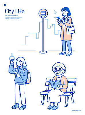 캐릭터 공원 여자 노년 문화 벤치 가방 일러스트 모션 청소년 거리 사람 일상 생활 책 스마트폰 독서 도시 역 그림 일러캐릭터 AI파일 잡화 공공시설 의자 교통시설 성인 라이프 핸드폰 스마트기기 파일형식 벡터