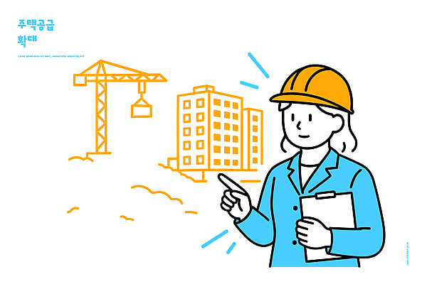 건축 지도 일러스트 안내 주택 사람 건물 도시 작업 발전 확대 전문직 계획 헬멧 기중기 노력 프로젝트 공급 인프라 국내일러스트 AI파일 직업 건축물 컨셉 중장비 보호장비 파일형식 벡터