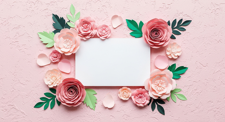 JPG 편집이미지 디자인 기념일 잎 결혼식 장식 여름 파티 생일 종이꽃 핸드메이드 분홍색배경 편집실사 AI포토 AI콘텐츠 식물 계절 꽃 분홍색 결혼 백그라운드 이벤트 CG 파일형식