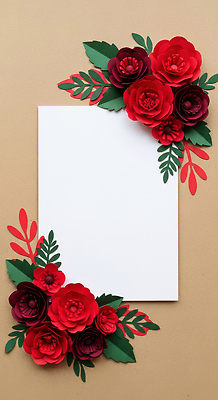 JPG 편집이미지 디자인 꽃 백그라운드 잎 장식 빨간색 초록색 보라색 분위기 그림 수공예 종이꽃 창작 편집실사 AI포토 AI콘텐츠 식물 컬러 컨셉 공예 CG 파일형식