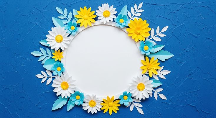 JPG 편집이미지 디자인 꽃 예술 백그라운드 자연 수채화 장식 파란배경 수공예 스타일 편집실사 AI포토 AI콘텐츠 식물 파란색 공예 CG 생태계 파일형식