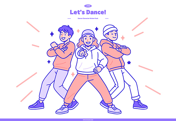 캐릭터 패션 컬러 스티커 일러스트 모션 미소 그래픽 친구 청춘 파티 에너지 표현 춤 즐거움 그림 창의성 스타일 일러캐릭터 AI파일 감정 컨셉 관계 문화예술 표정 이벤트 파일형식 벡터