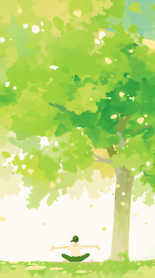 JPG 나무 계절 여유 잎 일러스트 자연 생명 바람 휴식 풍경 야외 초록색 여름 햇빛 평화 시간 편안함 아래 나무그늘 국내일러스트 AI일러스트 AI콘텐츠 자연요소 식물 감정 컬러 컨셉 날씨 태양 감각 그늘 방향 생태계 위치 파일형식