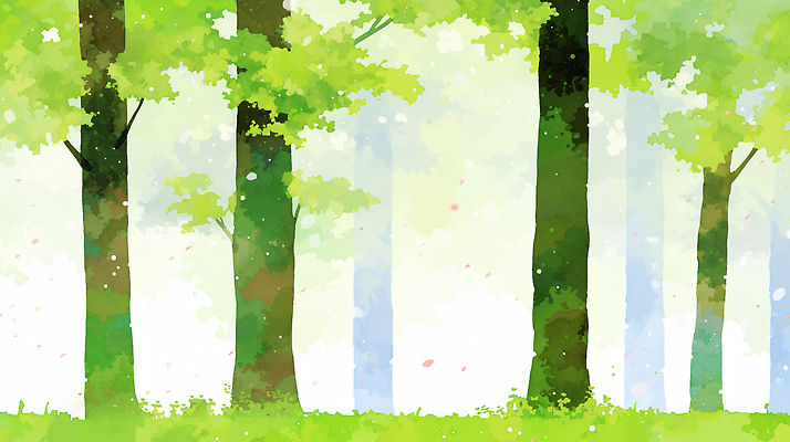 JPG 나무 일러스트 자연 하늘 아침 바람 풍경 초록색 여름 빛 햇빛 평화 환경 소리 숲속 숲 땅 생태계 뷰티풀 국내일러스트 AI일러스트 AI콘텐츠 주간 자연요소 식물 계절 컬러 컨셉 날씨 태양 파일형식
