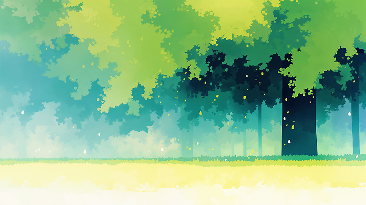 JPG 나무 일러스트 자연 하늘 날씨 풍경 초록색 여름 햇빛 소풍 평화 맑음 고요 산책 분위기 숲 감성 눈부심 색감 수목 국내일러스트 AI일러스트 AI콘텐츠 식물 계절 컬러 컨셉 휴식 태양 야외활동 생태계 파일형식