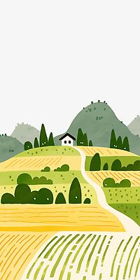 JPG 나무 구름 길 밭 일러스트 자연 하늘 생명 주택 풍경 초원 초록색 여름 평화 맑음 농촌 황금 편안함 언덕 조용 평원 국내일러스트 AI일러스트 AI콘텐츠 자연요소 식물 계절 컬러 컨셉 농업 날씨 건물 시골 감각 생태계 파일형식