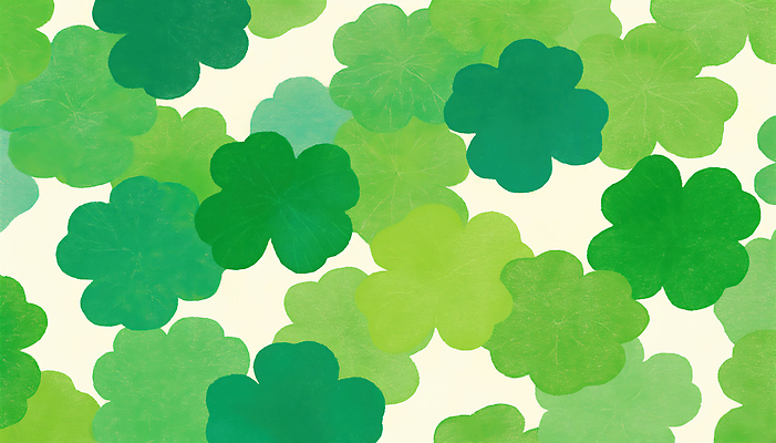 JPG 식물 디자인 여유 컬러 백그라운드 패턴 일러스트 자연 장식 초록색 고요 클로버 편안함 배열 화사함 조화 흐림 뷰티풀 국내일러스트 AI일러스트 AI콘텐츠 감정 컨셉 무늬 날씨 감각 생태계 파일형식