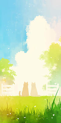 JPG 나무 동물 공원 일러스트 자연 아침 동화 휴식 함께함 풍경 여름 반려동물 햇빛 평화 귀여움 고양이 우아함 동료 조용 국내일러스트 펫로스증후군 반려동물장례 AI일러스트 AI콘텐츠 주간 식물 계절 공공시설 컨셉 포유류 관계 태양 질병 생태계 장례 파일형식