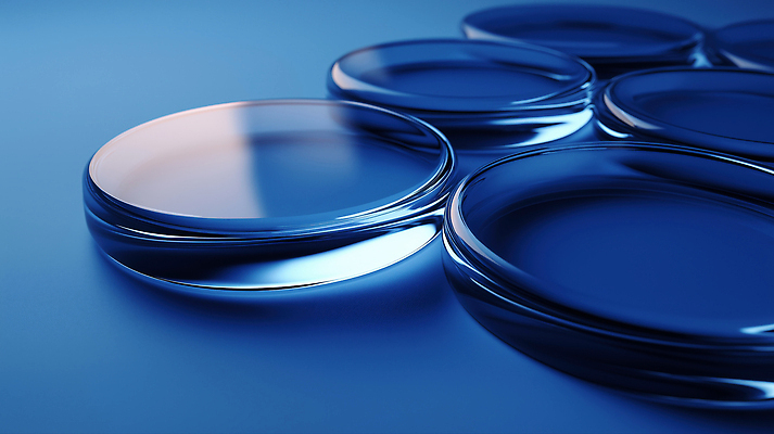 JPG 모양 편집이미지 컬러 백그라운드 기술 빛 반사 3D 투명 크기 배열 오브젝트 파란배경 콘택트렌즈 흥미 편집3D AI컴퓨터그래픽 AI콘텐츠 컨셉 파란색 디지털합성 파일형식