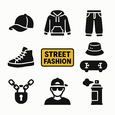 모자 디자인 패션 문화 운동화 일러스트 바지 청소년 그래픽 캐주얼 유행 스케이트보드 그림 심플 후드티셔츠 창의성 스타일 스트리트패션 국내일러스트 AI파일 잡화 옷 신발 티셔츠 하의 사람 보드_스포츠 파일형식 벡터