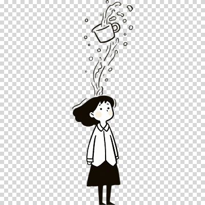 편집이미지 감정 선 상징 모션 소녀 물 머리 표현 불안 쏟아짐 PNG 심리 자연요소 여자 어린이 신체부위 파일형식 사람