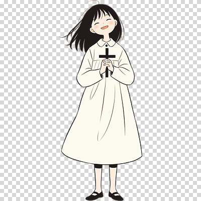 편집이미지 드레스 행복 종교 십자가 프로포즈 미소 웃음 소녀 머리카락 평화 흰색 순수 PNG 옷 여자 감정 어린이 컬러 컨셉 표정 머리 파일형식
