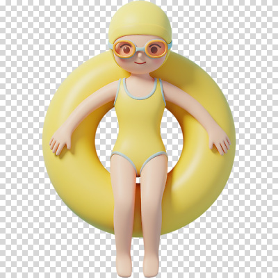 편집이미지 캐릭터 수영복 어린이 물놀이 놀이 수영장 여름 여름휴가 노란색 수영 게임 편안함 즐거움 튜브 애니메이션 PNG 옷 계절 감정 컬러 휴가 사람 수상스포츠 감각 파일형식 여름_계절
