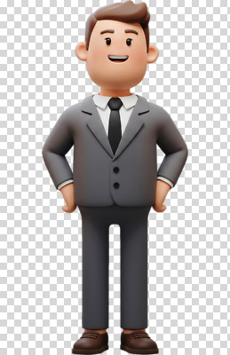 옷 감정 사람 신체부위 디지털합성 파일형식 남자 캐릭터 정장 자신감 손 허리 포즈 디자인 3D 만화 편집이미지 PNG