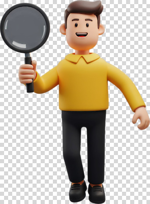 감정 컨셉 모션 사람 신체부위 파일형식 확대경 캐릭터 걷기 즐거움 손 목표 탐색 창의성 만화 남자 표현 포즈 디자인 편집이미지 PNG