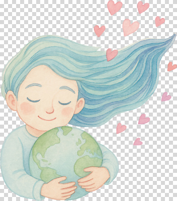 편집이미지 캐릭터 행복 지구 어린이 포옹 자연 바람 따뜻함 사랑 풍경 머리카락 환경 하트 그림 PNG 자연요소 모양 감정 안기 날씨 사람 머리 생태계 파일형식