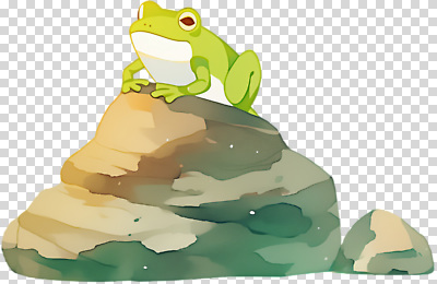 컬러 컨셉 양서류 풍경 태양 돌_바위 생태계 파일형식 개구리 바위 자연 햇빛 휴식 초록색 날씨 경관 동물 평화 환경 오브젝트 포즈 편집이미지 PNG