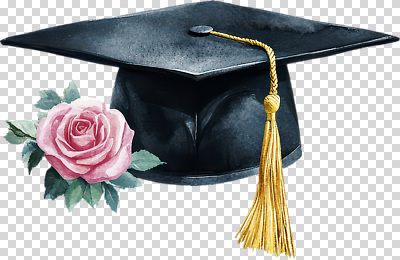 잡화 교육 꽃 감정 컬러 컨셉 파일형식 졸업 모자 장미 기쁨 성공 상징 금색 축하 식물 묘사 장식 학위 학생 편집이미지 PNG