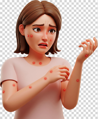 편집이미지 여자 감정 스트레스 표정 건강 손짓 치료 고통 질병 불안 피부 PNG 두드러기 증상 의학 모션 사람 신체부위 알레르기 파일형식