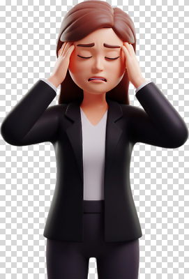 편집이미지 캐릭터 여자 감정 비즈니스 회의 스트레스 웃음 사람 정장 머리 고통 압박 PNG 어려움 혼란 옷 컨셉 표정 신체부위 파일형식