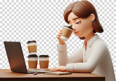 편집이미지 감정 커피 음료 탁자 스트레스 노트북 카페 작업 좌절 집중 PNG 창의성 가구 컨셉 전자제품 상점 파일형식