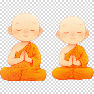 편집이미지 전통 문화 불교 평화 주황색 고요 기도 마음 영혼 승려 명상 조용 합장 수행 PNG 종교 컬러 컨셉 손짓 성직자 파일형식