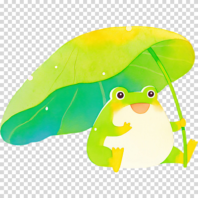 컨셉 양서류 청소도구 생태계 파일형식 개구리 우산 빗자루 자연 귀여움 색채 애니메이션 동물 식물 물방울 안전 생명 Woodland 풍경 편집이미지 PNG