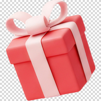 기념일 감정 컬러 컨셉 관계 이벤트 파일형식 선물 상자 분홍색 리본 장식 크리스마스 생일 포장 축하 기쁨 친구 가족 편집이미지 PNG