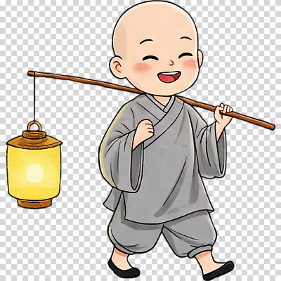 남자 감정 종교 어린이 컨셉 모션 조명 표정 성직자 파일형식 등불 걷기 행복 미소 전통 불교 승려 간절함 길 소년 밝음 편집이미지 PNG