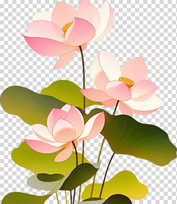 식물 편집이미지 계절 꽃 컬러 자연 생명 휴식 나뭇잎 연꽃 여름 햇빛 정원 화사함 조화 PNG 컨셉 잎 빛 생태계 파일형식