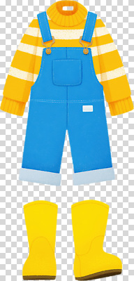 편집이미지 디자인 옷 패션 어린이 겨울 작업복 장화 파란색 세트 노란색 줄무늬 편안함 스웨터 PNG 스타일 계절 컬러 신발 상의 무늬 사람 감각 파일형식