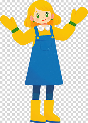 편집이미지 캐릭터 손 행복 어린이 컬러 밝음 작업복 웃음 파란색 노란색 귀여움 표현 스웨터 PNG 단순화된 옷 감정 컨셉 상의 표정 사람 신체부위 파일형식