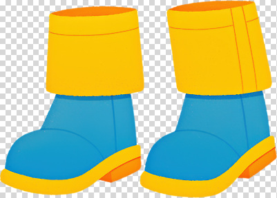 편집이미지 디자인 패션 어린이 신발 청소년 날씨 부츠 아웃도어 파란색 노란색 우비 PNG 밝은색 방수 착용 옷 컬러 사람 파일형식