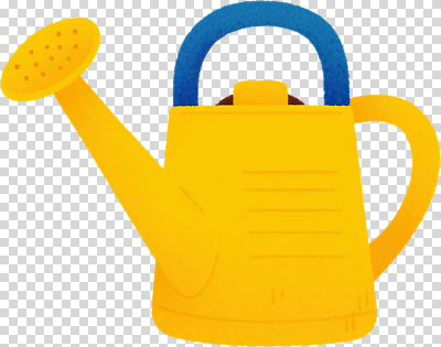 자연요소 컬러 모션 취미 파일형식 물뿌리개 노란색 정원 식물 물주기 손잡이 디자인 원예 도구 관리 야외 물 편집이미지 PNG