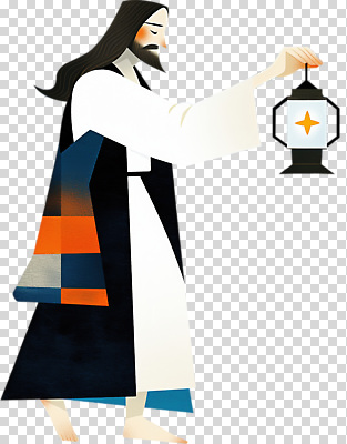 편집이미지 디자인 감정 기독교 사람 빛 등불 표현 그림 PNG 색감 인물화 스타일 종교 조명 파일형식