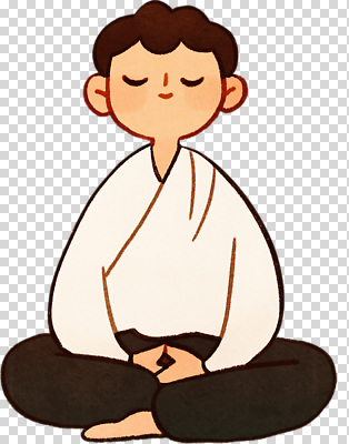 남자 어린이 컨셉 하의 감각 한복 파일형식 소년 명상 편안함 집중 저고리 바지 심리 조용 영혼 포즈 신체 마음 평화 휴식 편집이미지 PNG