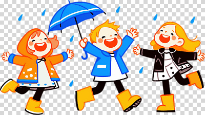 편집이미지 행복 컬러 우산 놀이 웃음 물 파란색 친구 시골 빗자루 즐거움 우비 PNG 자연요소 옷 감정 관계 표정 청소도구 파일형식