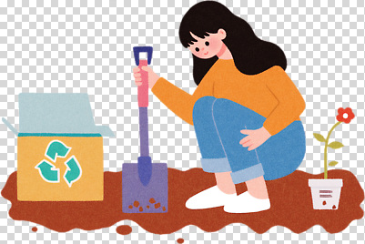 식물 편집이미지 여자 모션 자연 초록색 환경 정원 숟가락 흙 재활용 작업 원예 정원가꾸기 PNG 심기 창의성 컬러 수저 사람 취미 친환경 생태계 파일형식