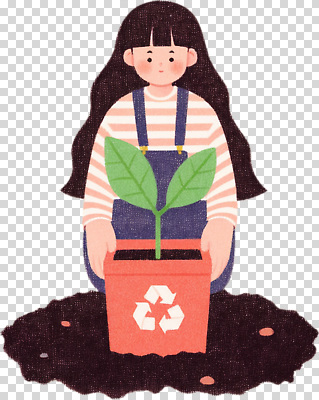 식물 편집이미지 교육 꽃 모션 자연 소녀 초록색 머리카락 환경 재활용 성장 청바지 PNG 식물심기 여자 어린이 컬러 바지 머리 친환경 생태계 심기 파일형식