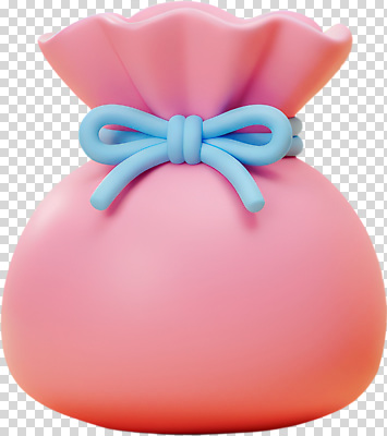 편집이미지 디자인 패션 리본 분홍색 컬러 장식 귀여움 주머니 오브젝트 그림 질감 감성 PNG 소프트 핸드메이드 컨셉 파일형식