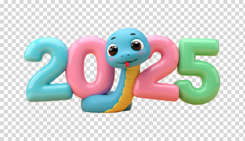 편집이미지 캐릭터 디자인 상징 컬러 기념 숫자 귀여움 축제 표현 뱀 애니메이션 연휴 PNG 생동감 2025년 문자 컨셉 파충류 공휴일 연도 파일형식