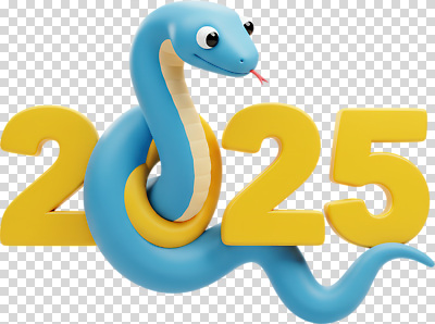 동물 편집이미지 캐릭터 디자인 예술 상징 컬러 미래 그래픽 숫자 귀여움 뱀 애니메이션 PNG 생동감 창의성 2025년 문자 컨셉 파충류 연도 파일형식