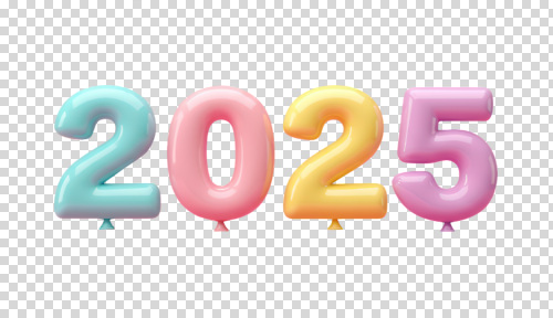 편집이미지 디자인 컬러 기념 밝음 이벤트 장식 숫자 축제 희망 축하 생일 분위기 풍선 파스텔 PNG 2025년 문자 기념일 감정 컨셉 학용품 연도 파일형식